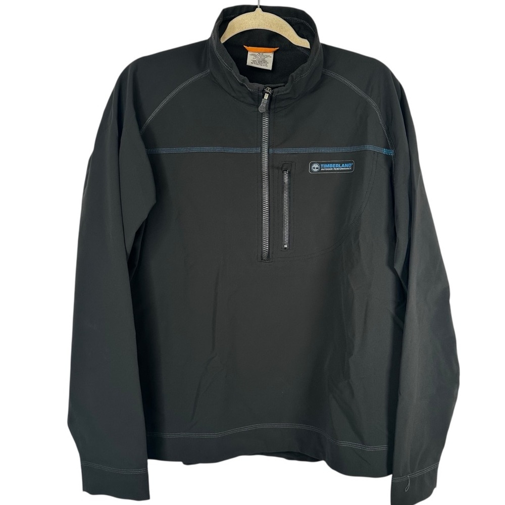 Timberland Jacket M Black Nylon Full Zip Lightweight Windbreaker Outdoor Casual